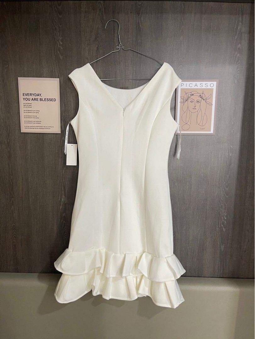 Donna ricco white dress sales