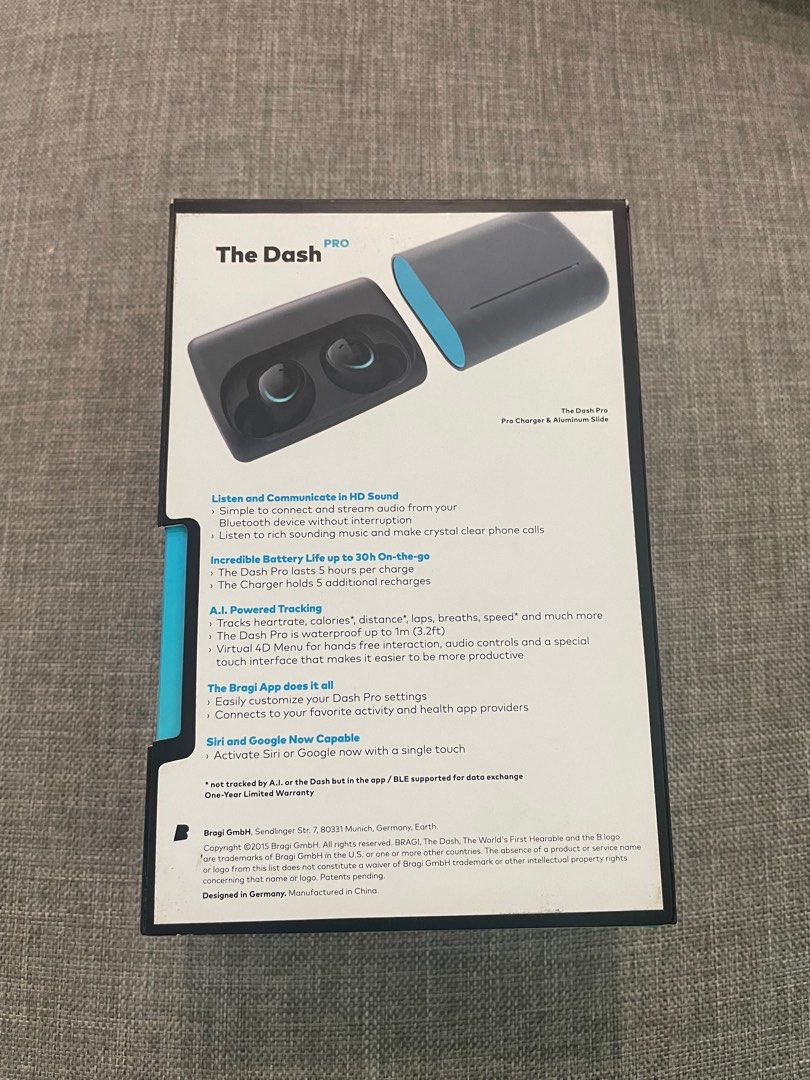 Earbuds (Category: Headphones & Headsets) located in Kota Kinabalu. Submitted by brighthawk_ca38b1 (Listing ID 1215257549, Image 3). Description: Bragi dash pro wireless earphones .