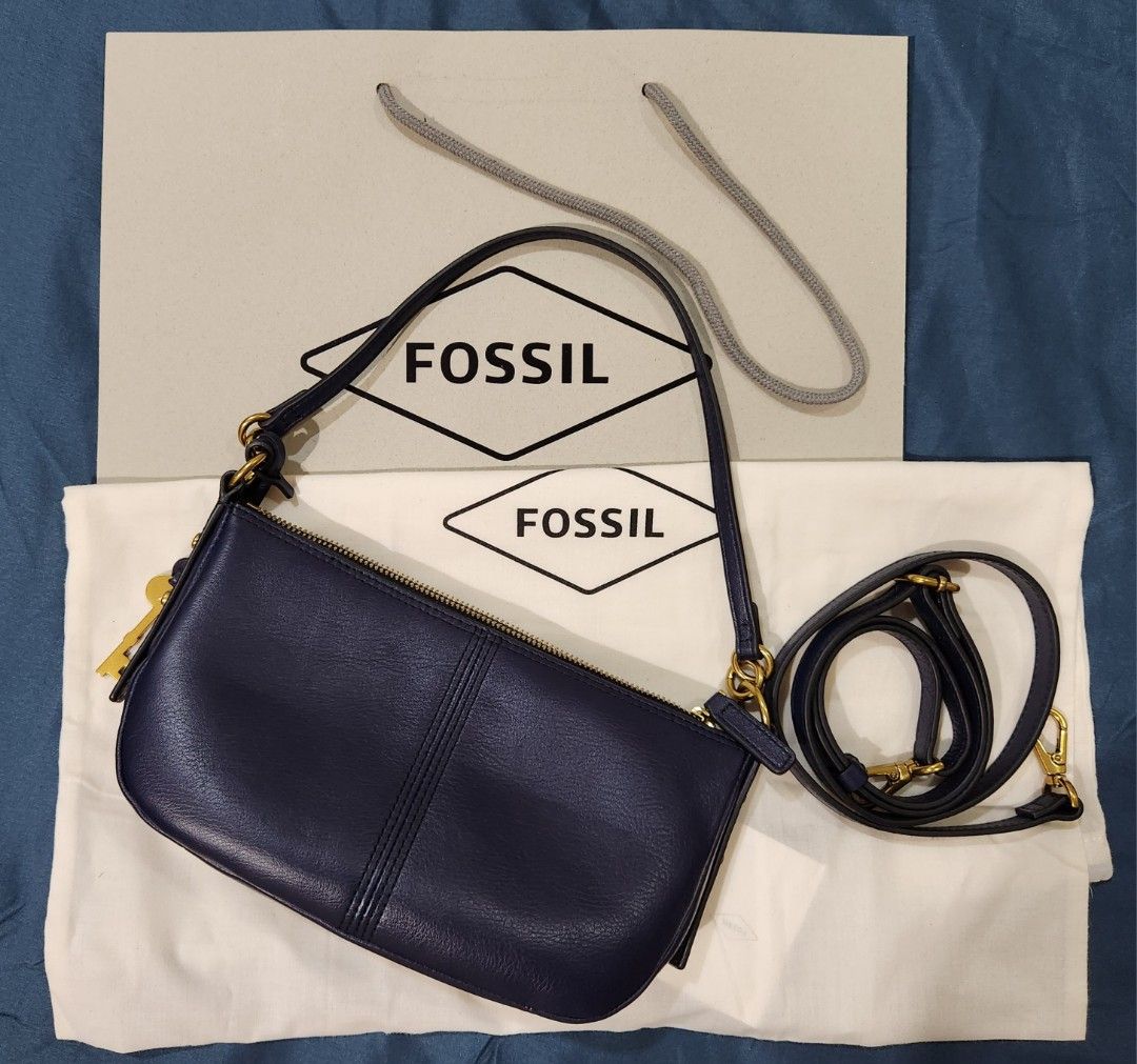 Fossil blue jolie baguette, Women's Fashion, Bags & Wallets, Shoulder Bags  on Carousell