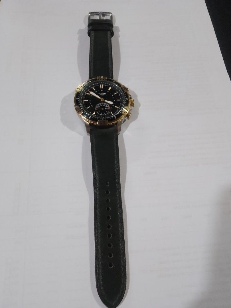 Hybrid smartwatch garrett dark green leather discount