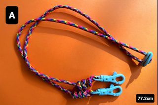 Misbu Paracord with Wrapping Chain Orange Bag Charm