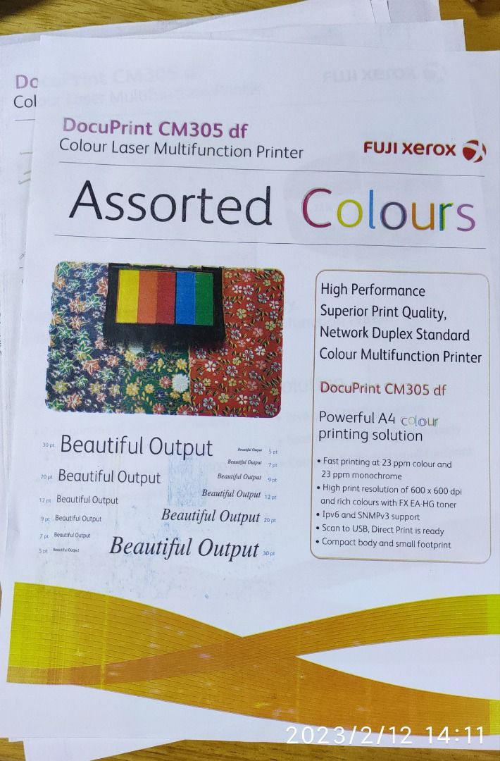 fuji xerox color laser all in one duplex printer cm305df double sided