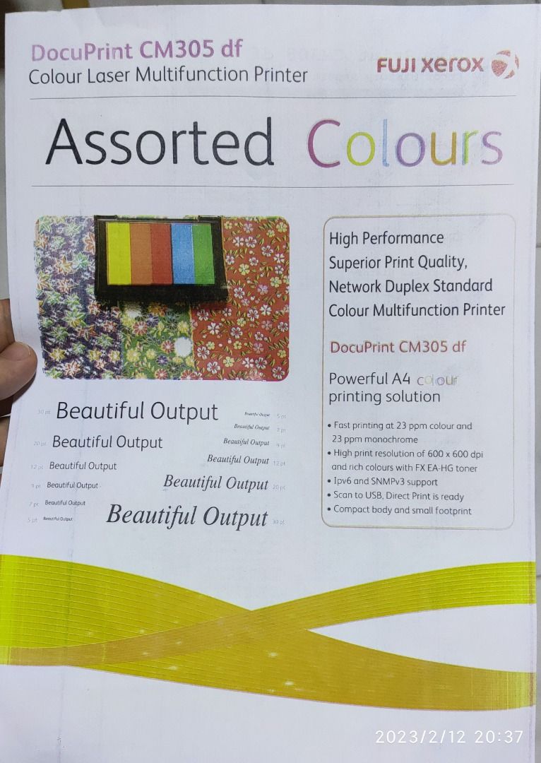 fuji xerox color laser all in one duplex printer cm305df double sided