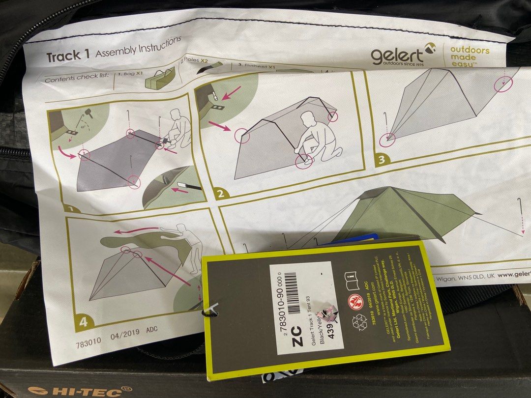 Gelert track 1 tent discount