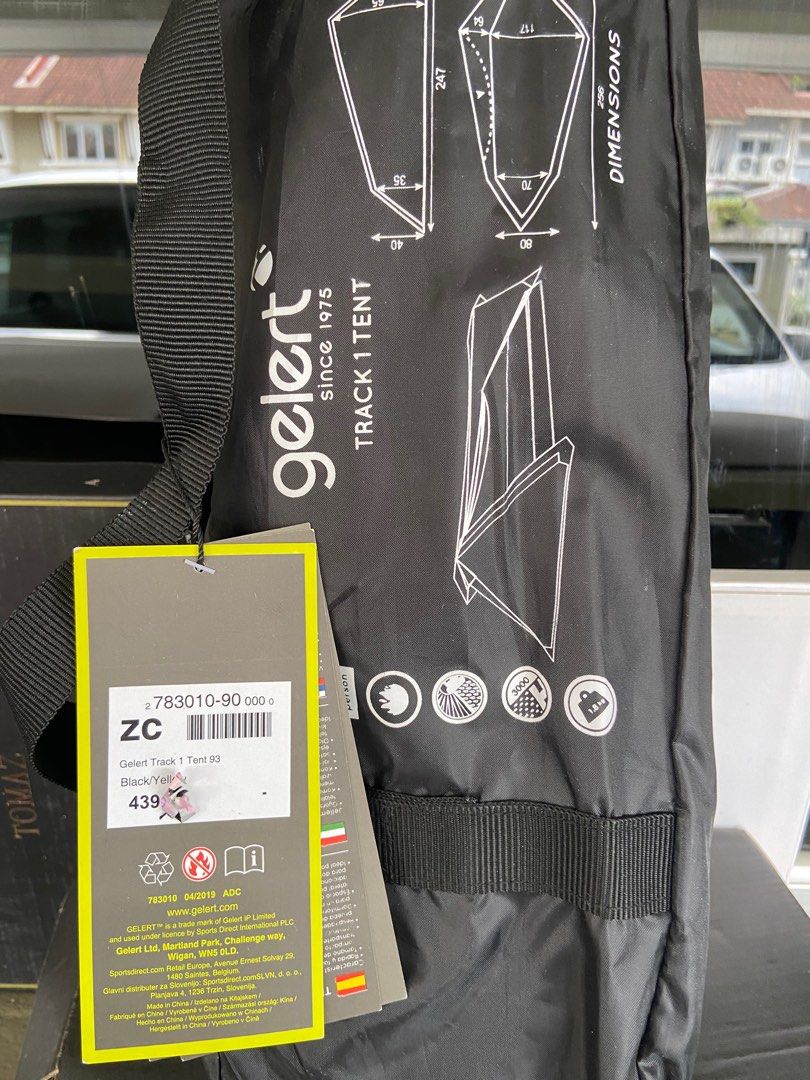 Gelert Track 1 Tent Outdoor, Sports Equipment, Hiking & Camping on