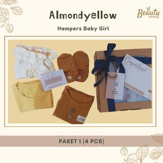 Hampers Baby Girl Premium Full Set - Almondyellow Series