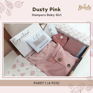 Hampers Baby Girl Premium Full Sets - Dusty Pink Series