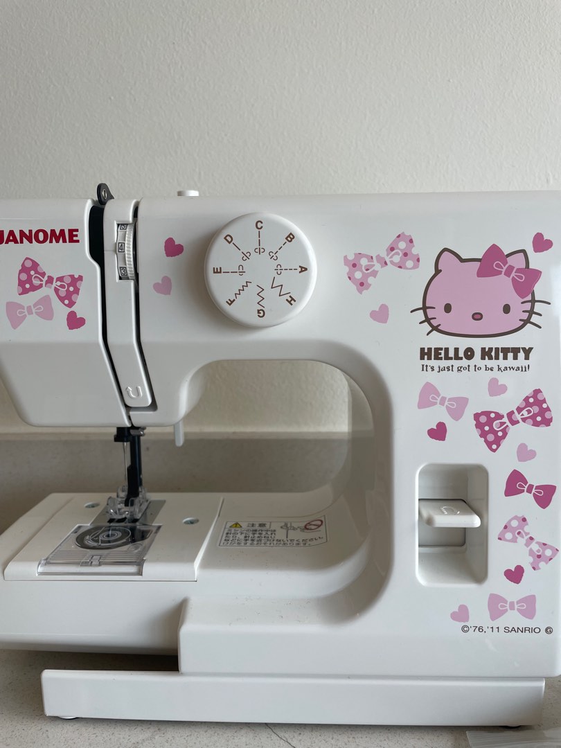 Hello Kitty JANOME Sewing machine, Hobbies & Toys, Stationery & Craft