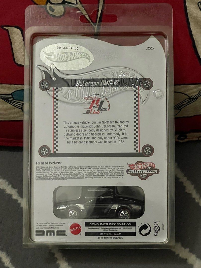 Hot Wheels Red Line Club RLC DeLorean DMC-12 comes with LOW SN