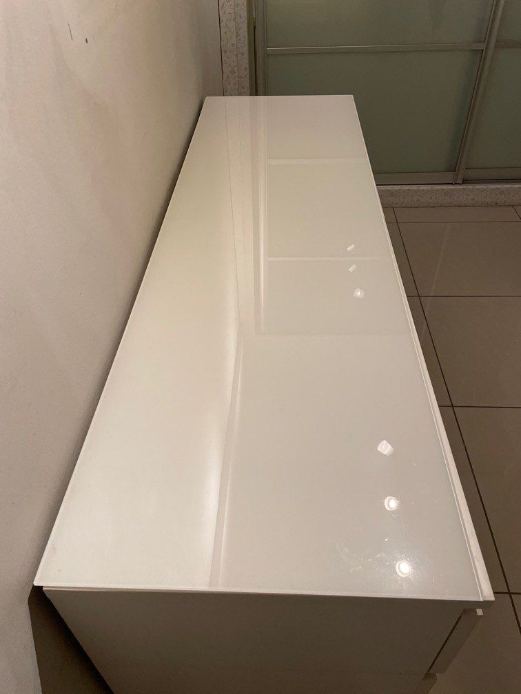 Ikea malms glass top, Furniture & Home Living, Furniture, Shelves