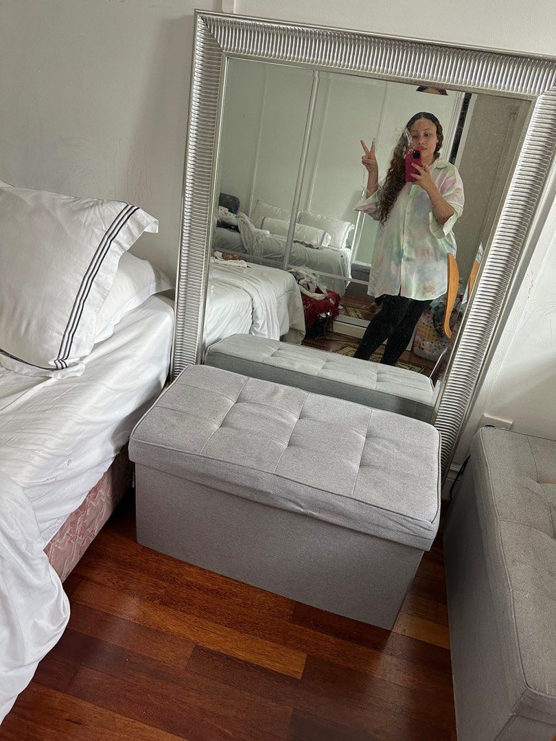 IKEA silver frame mirror, Furniture & Home Living, Home Decor, Mirrors