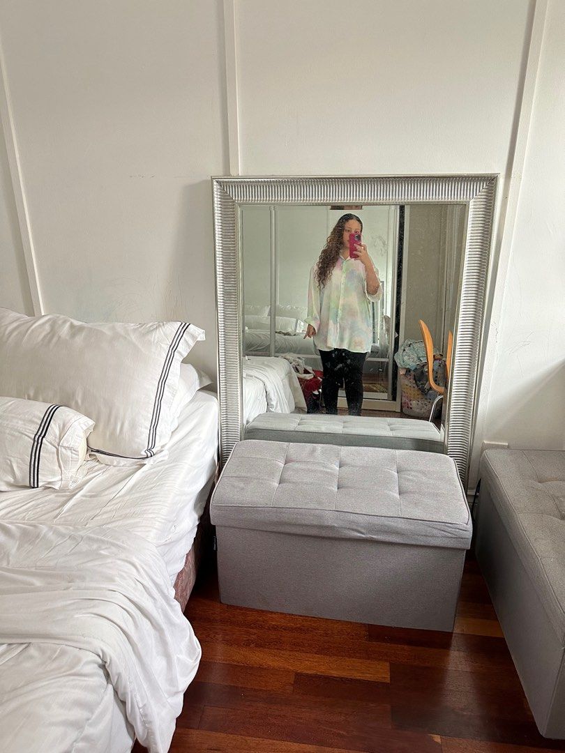 IKEA silver frame mirror, Furniture & Home Living, Home Decor, Mirrors