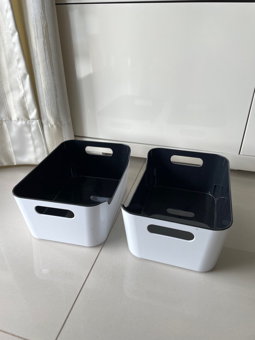 IKEA Storage Box Black bundle of 2, Furniture & Home Living, Home