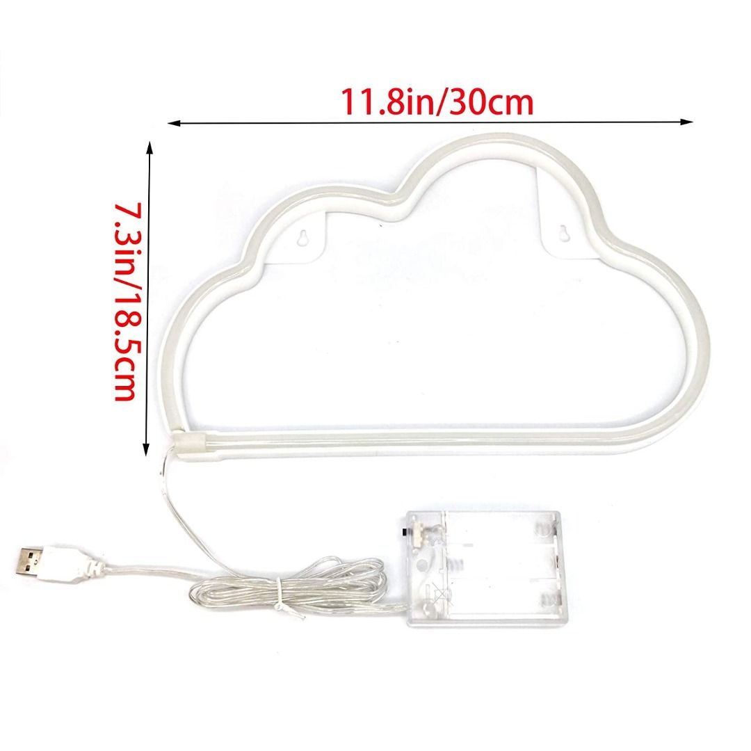 [instock] YIVIYAR Cloud Neon Lights Neon Signs Cloud Pink Neon Wall