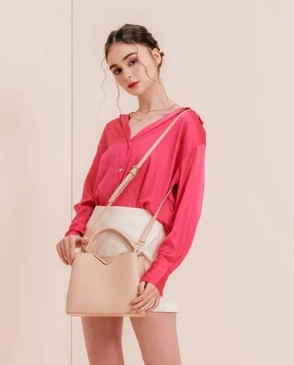 JANET MINI TOP HANDLE BAG CHRISTY NG NUDE COLOUR