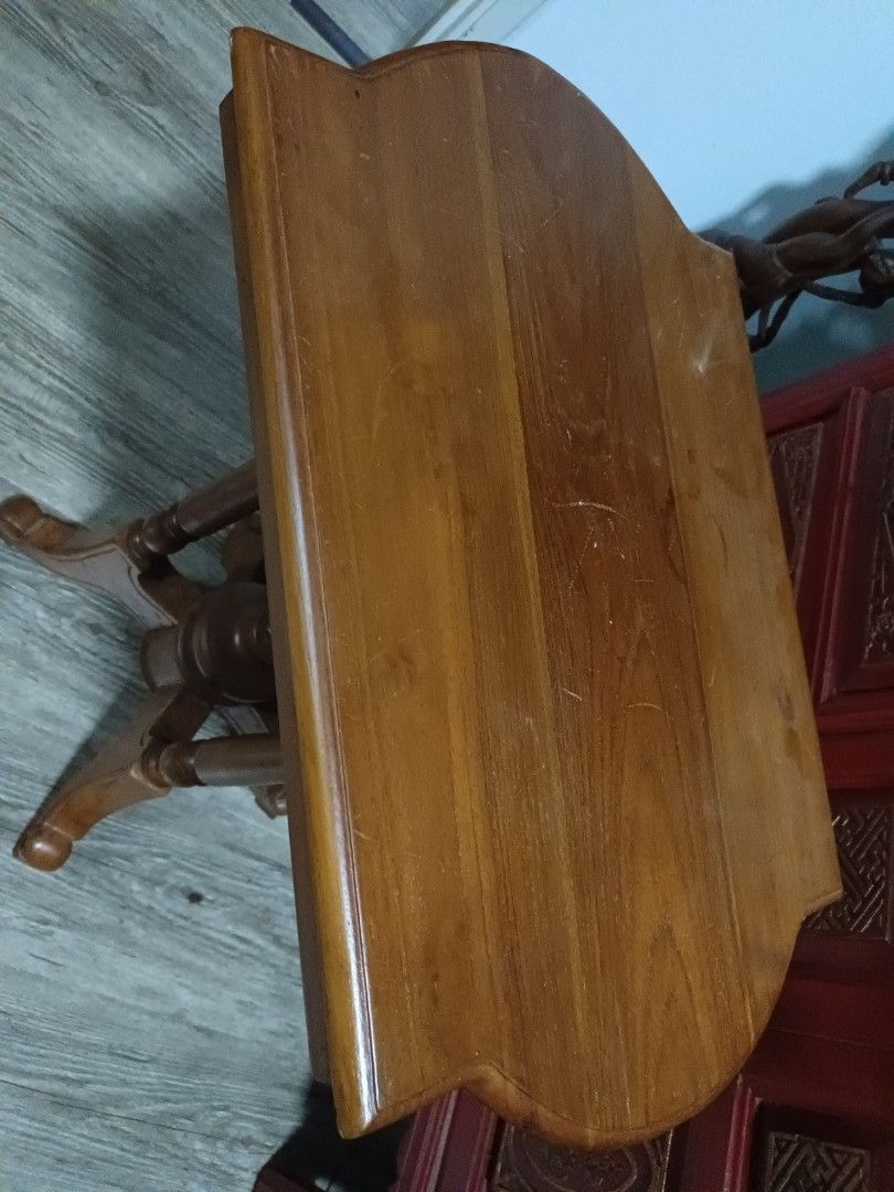 Jati teak wood side table, Furniture & Home Living, Furniture, Other