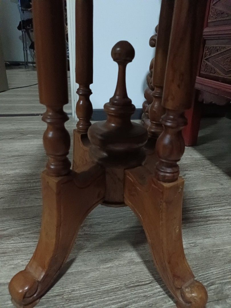 Jati teak wood side table, Furniture & Home Living, Furniture, Other