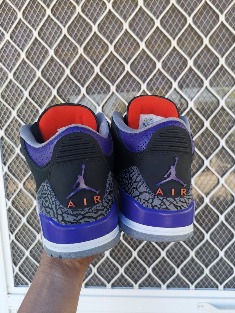 jordan 3 court purple Men #39 s Fashion Footwear Sneakers on Carousell