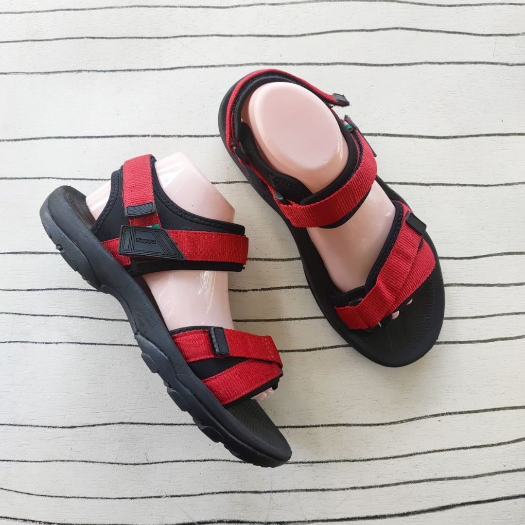 Red 2025 kappa sandals