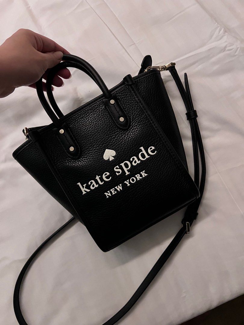 Kate Spade black ella mini tote, Luxury, Bags & Wallets on Carousell