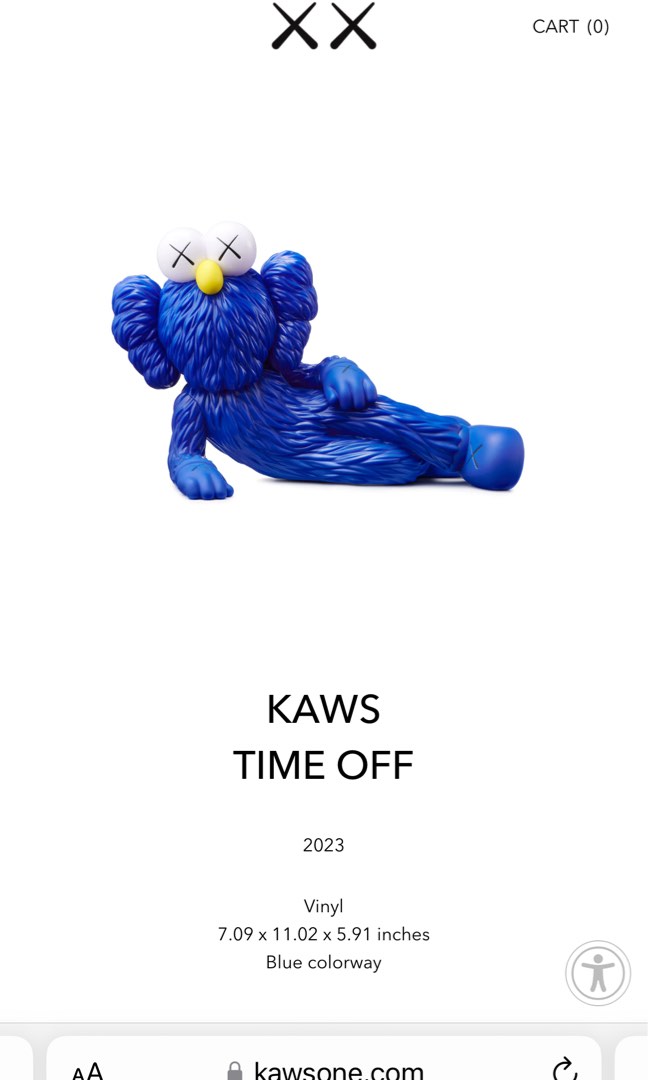 KAWS Time Off (Blue), 興趣及遊戲, 玩具& 遊戲類- Carousell