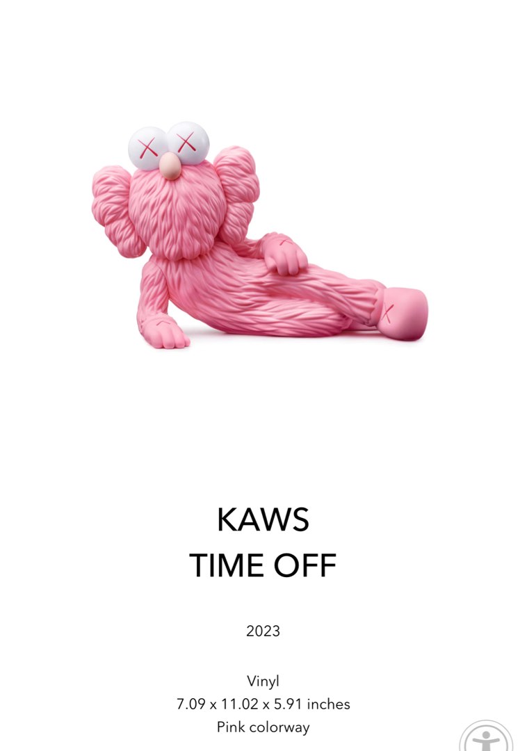 Kaws Time off (pink), 興趣及遊戲, 玩具& 遊戲類- Carousell