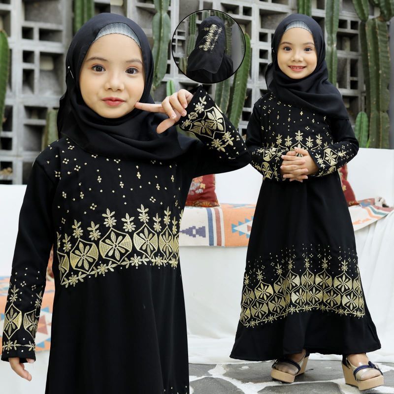 Children's kaftan abaya sales