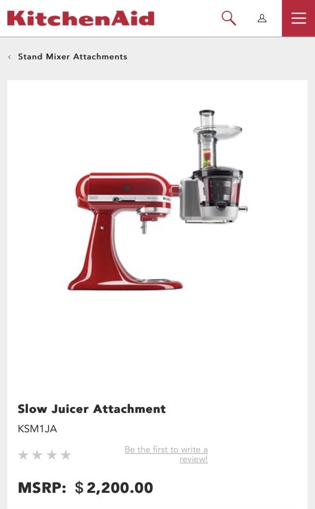 KitchenAid Juicer and Sauce Attachment (KSM1JA) 