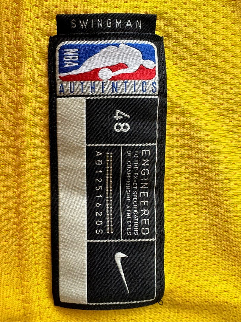 NWT-48/L SAUCESAMPLER # 15 LA LAKERS BLUE HWC AUTHENTIC SWINGMAN NBA NIKE  JERSEY