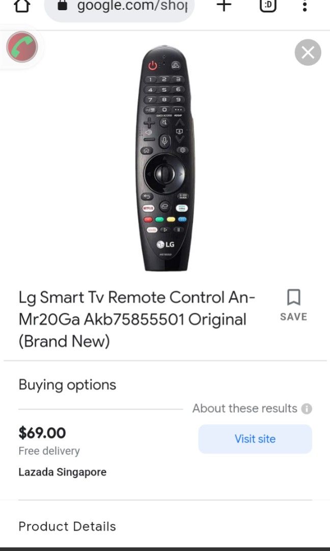 LG TV Remote Control, TV & Home Appliances, TV & Entertainment, TV