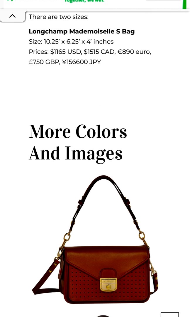 Longchamp mademoiselle review shop