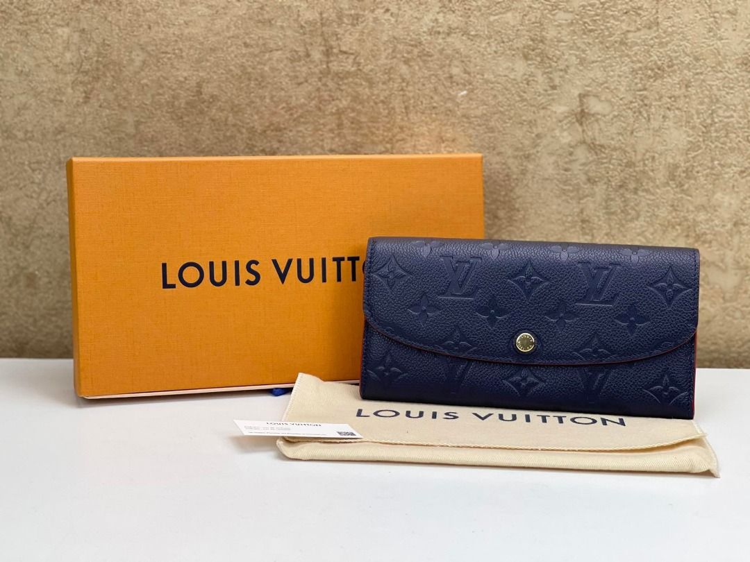Louis Vuitton M69417 Emilie Wallet, Blue, One Size