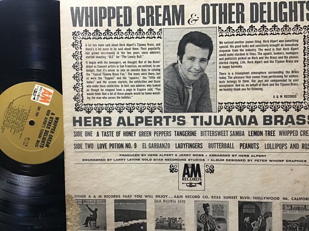 LP Herb Alpert & Tijuana Brass Whipped Cream OOP USA VINYL RECORD