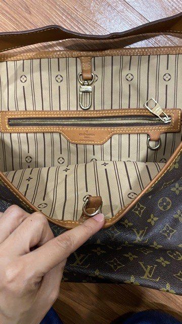 LOUIS VUITTON Delightful MM Monogram Canvas Shoulder Bag Brown