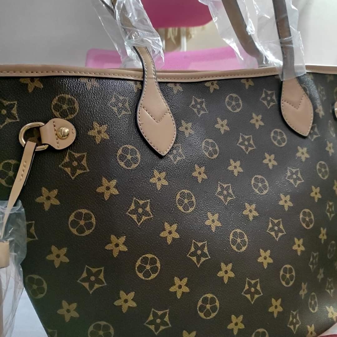 LV neverfull tote bag inspired How R U bag, Women's Fashion, Bags
