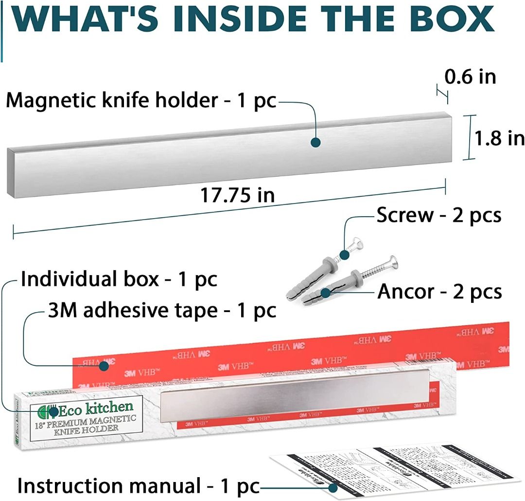 Knife Holder for Wall no Drill Knife Strip no