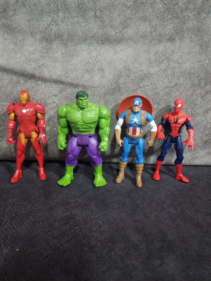 Lote 5 Figuras Marvel Avengers Spiderman Hulk Iron Man Cap A | Cuotas