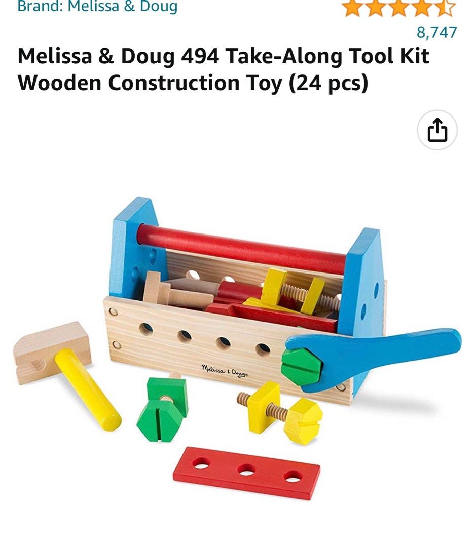 Melissa & doug top take along tool kit