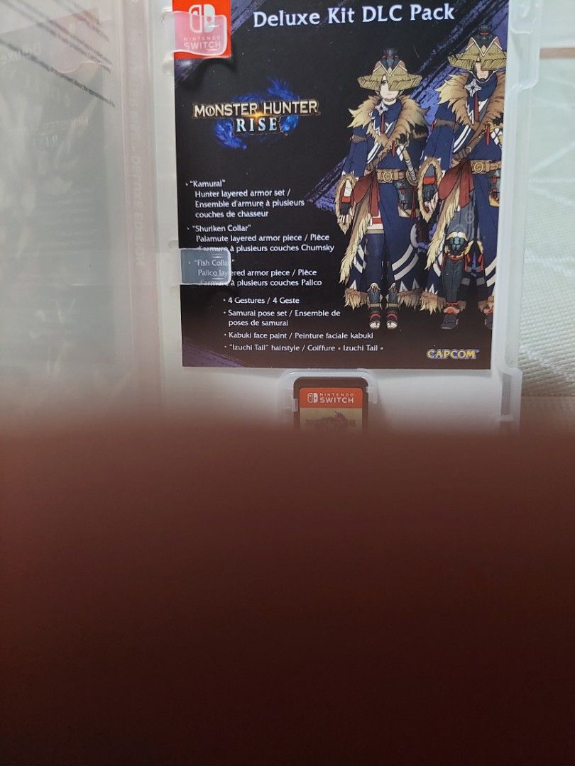 Monster Hunter Rise Deluxe Edition (Category: Nintendo) located in Quezon City. Submitted by serg_ash (Listing ID 1215262374, Image 3). Description: For sale: Monster Hunter Rise Deluxe Edition for Nintendo Switch RFS: Decluttering *Still has code *no return, no exchange *slightly negotiable.