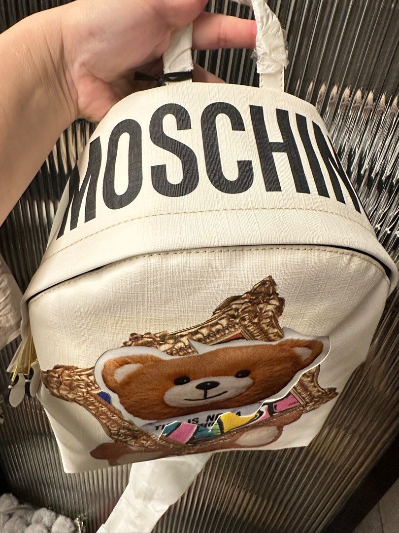 Moschino classic bear backpack in leather Luxury Bags Wallets on Carousell
