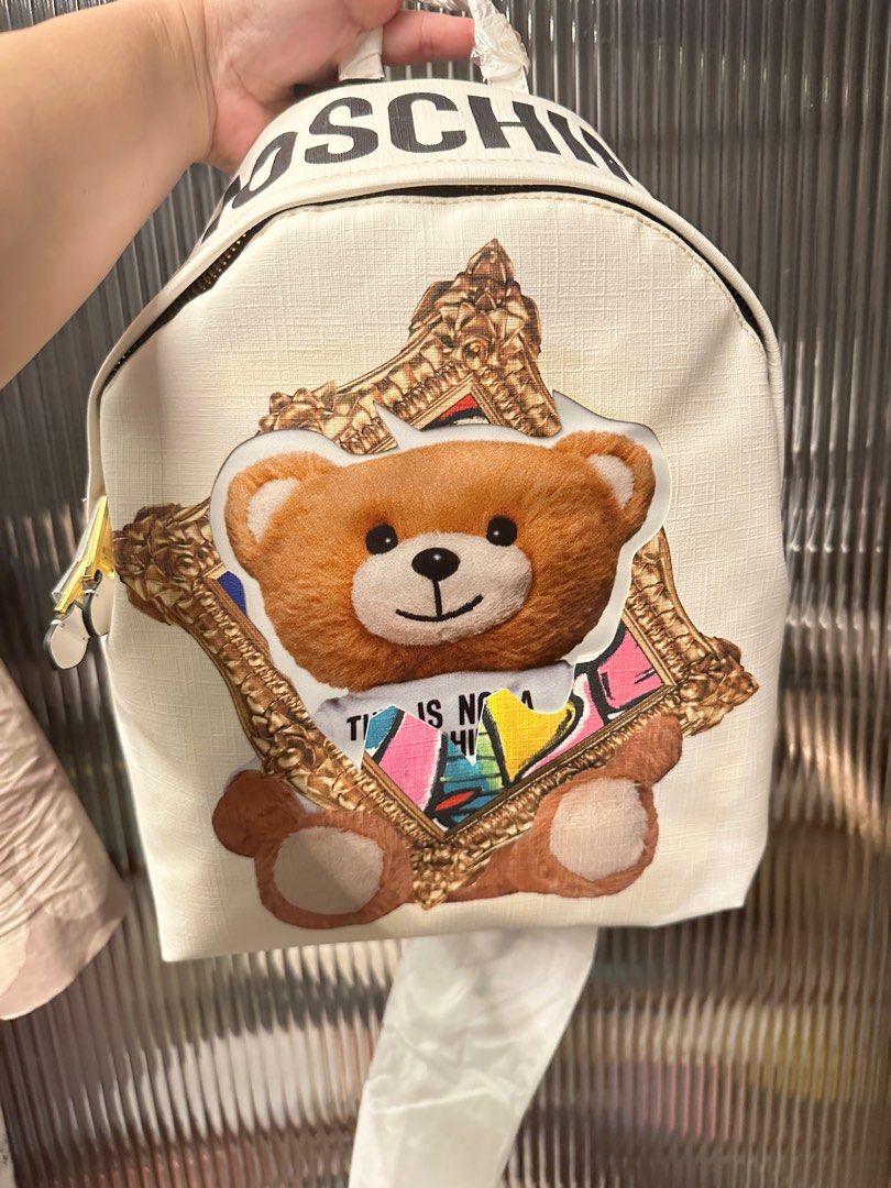 Moschino teddy bear backpack shop