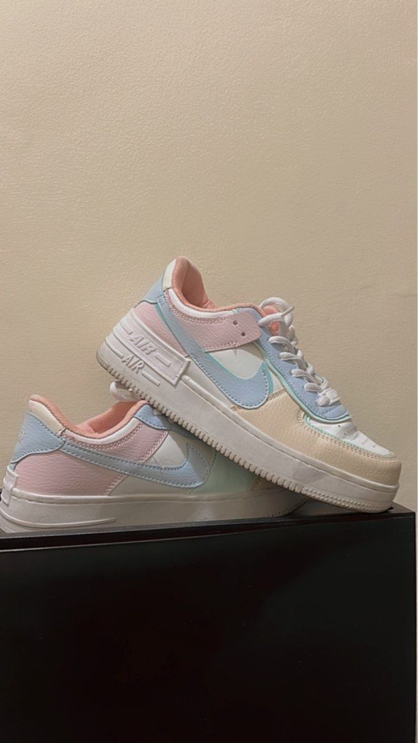 Nike Air Force Pastel Colour Girl Boy Low Cut, Women's Fashion, Footwear,  Sneakers on Carousell
