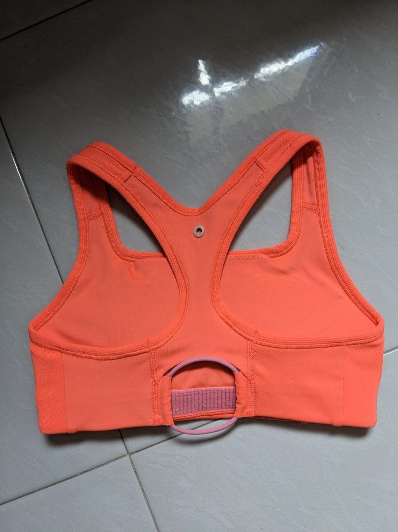 bright orange nike sports bra