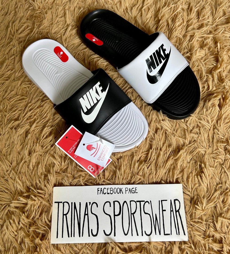Nike Victori One Slides (mismatch), Women's Fashion, Footwear, Slippers