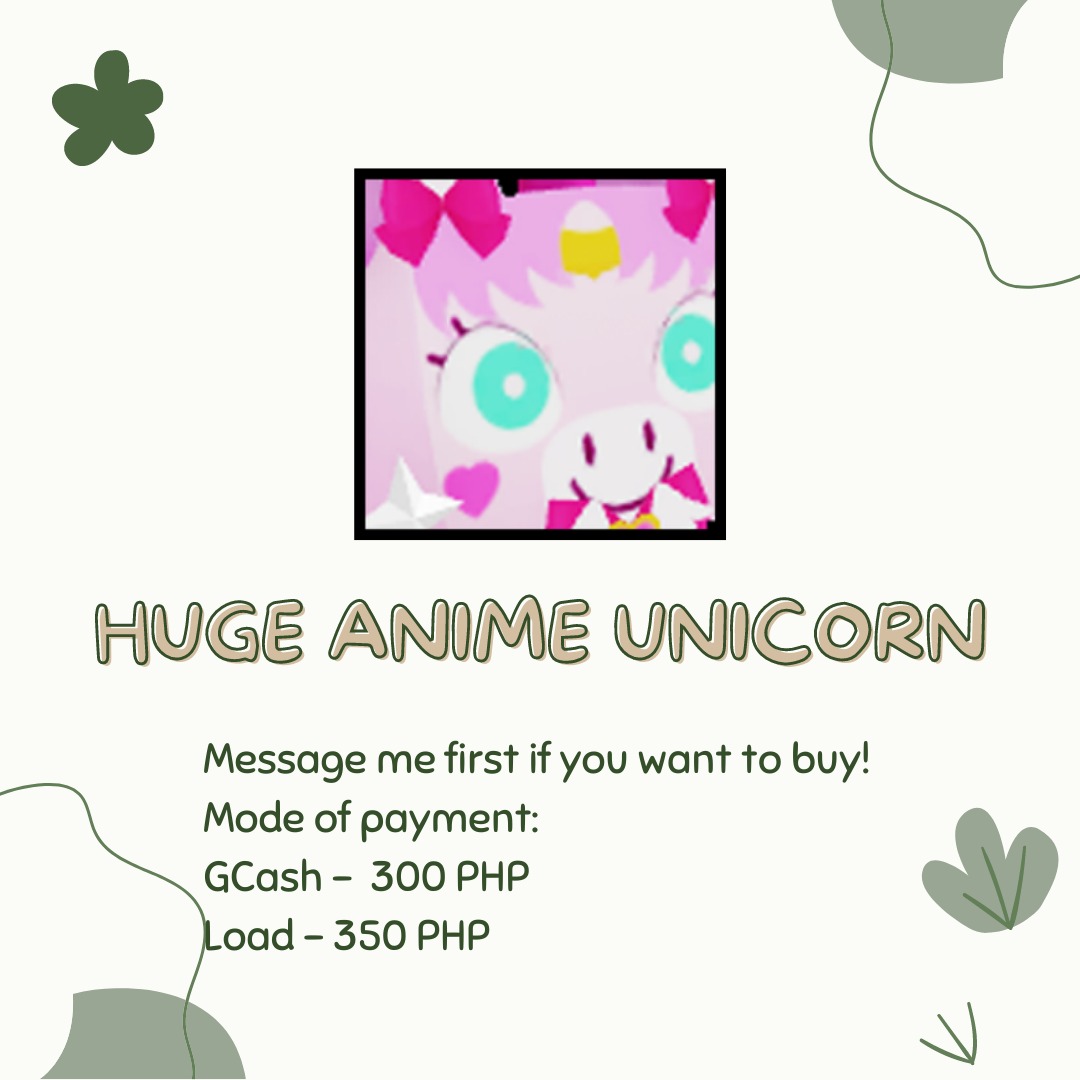 Huge Anime Unicorn  Trade Roblox Pet Simulator X (PSX) Items