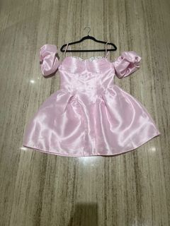 Baby Pink sequin bust dress