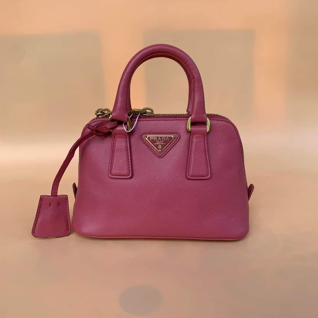 Prada Saffiano Alma Mini, Luxury, Bags & Wallets on Carousell