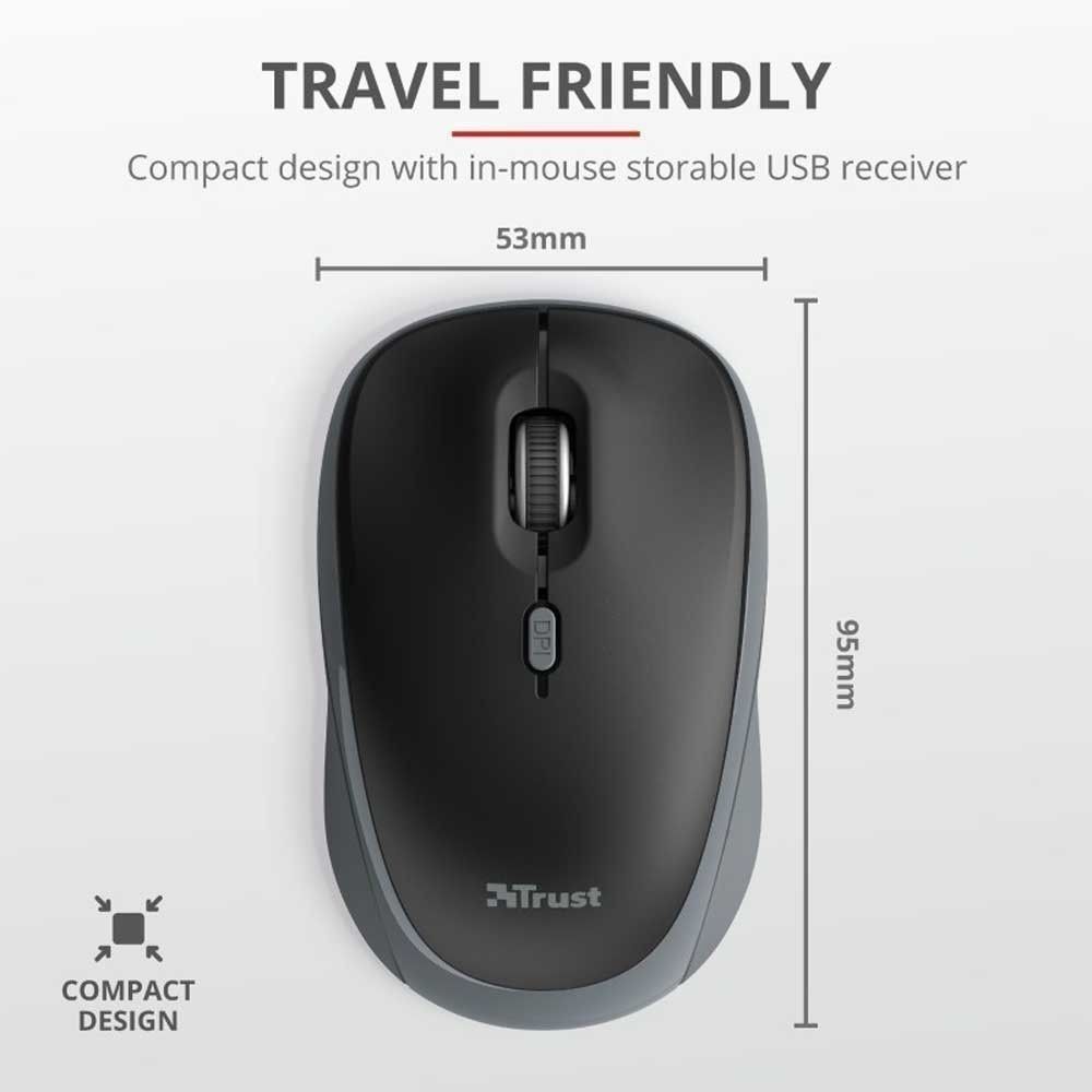 PREMIUM OFFER) Trust YVI Wireless Rechargeable Mouse for PC, Laptop,  Monitor Work Home Usage Long Hours Speed Control DPI, Computers & Tech,  Parts & Accessories, Mouse & Mousepads on Carousell