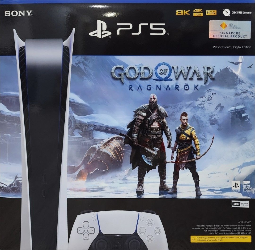 PS5 Digital Edition - God of War Ragnarok Bundle, Video Gaming