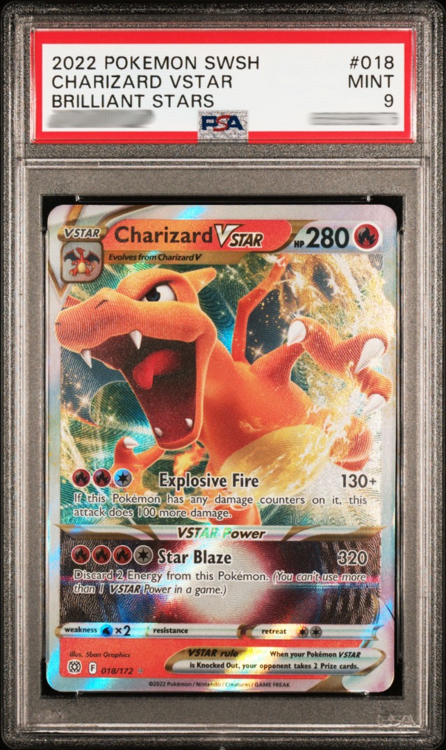 PSA MINT 9 2022 Pokemon Sword and Shield Brilliant Stars, 018